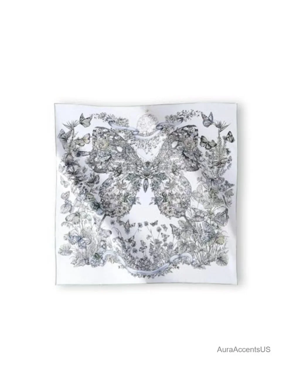 100% Mulberry Silk Square Scarf for Women 25.6